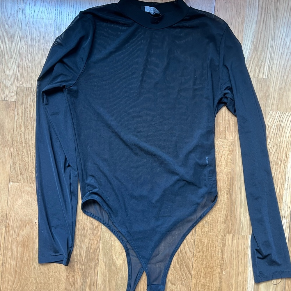 BLACK MESH BODYSUIT